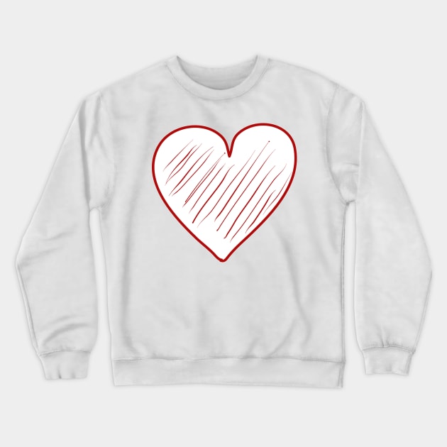 Red heart shaded. Love symbol. Valentine's Day. Crewneck Sweatshirt by grafinya